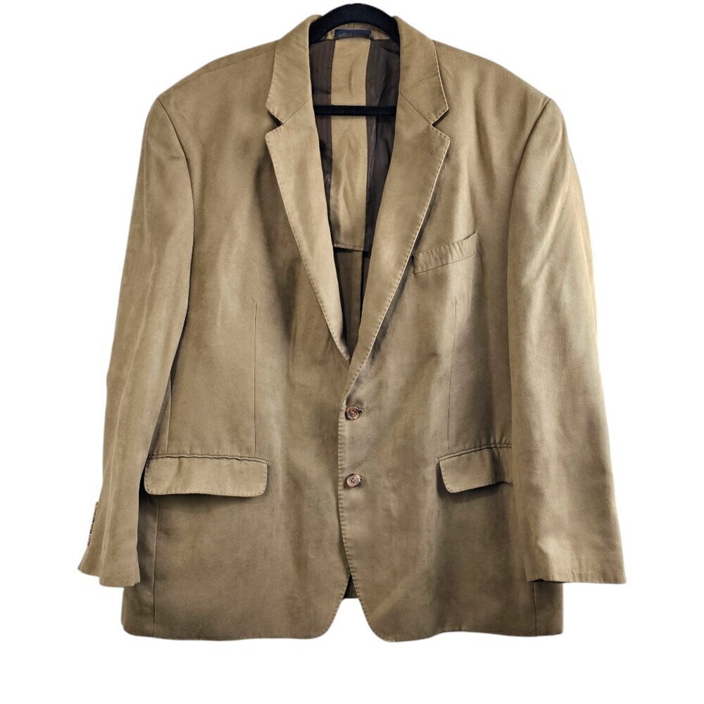 Polo Ralph Lauren Men's Faux Suede Tan Sport Coat Blazer 50R
